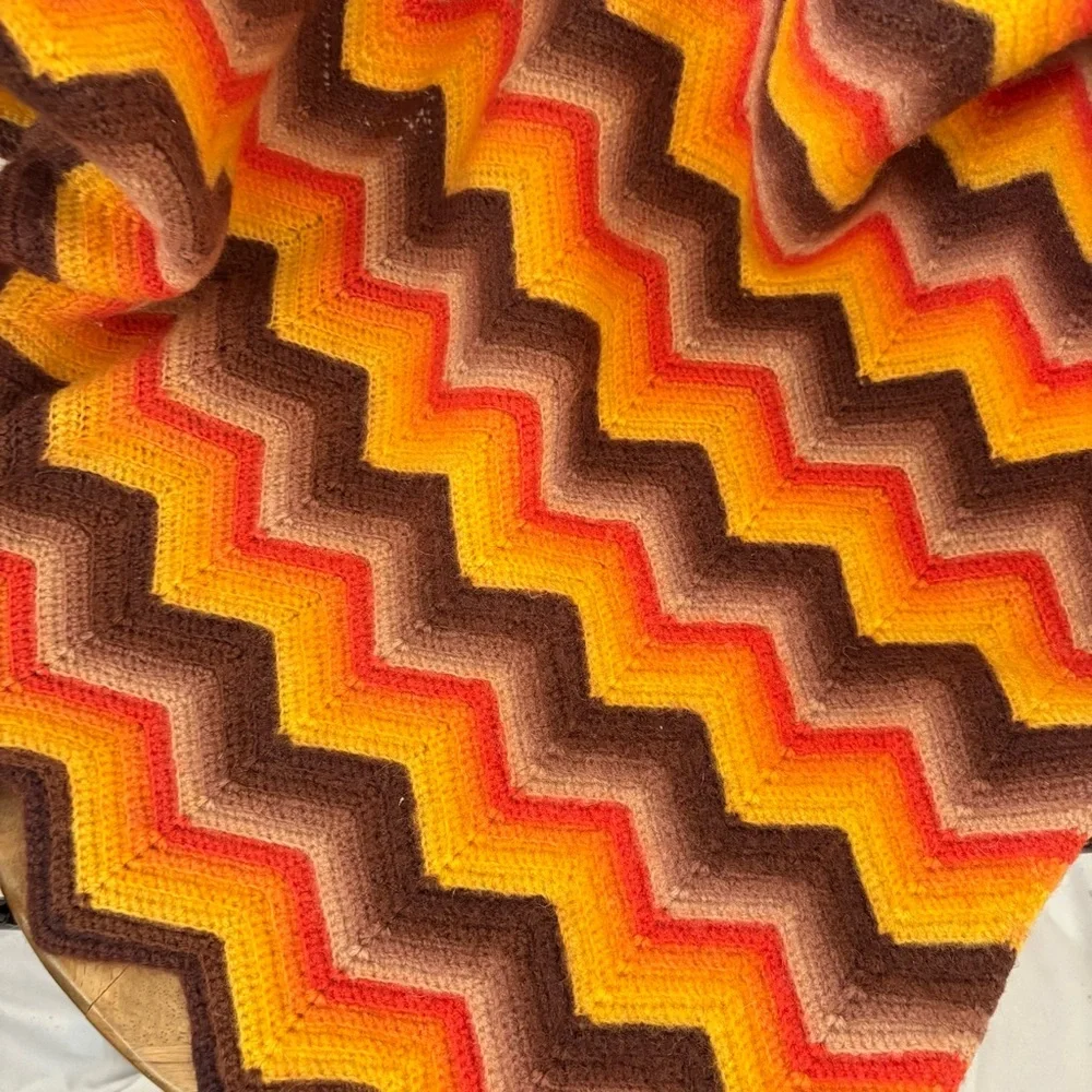 Vintage crochet throw